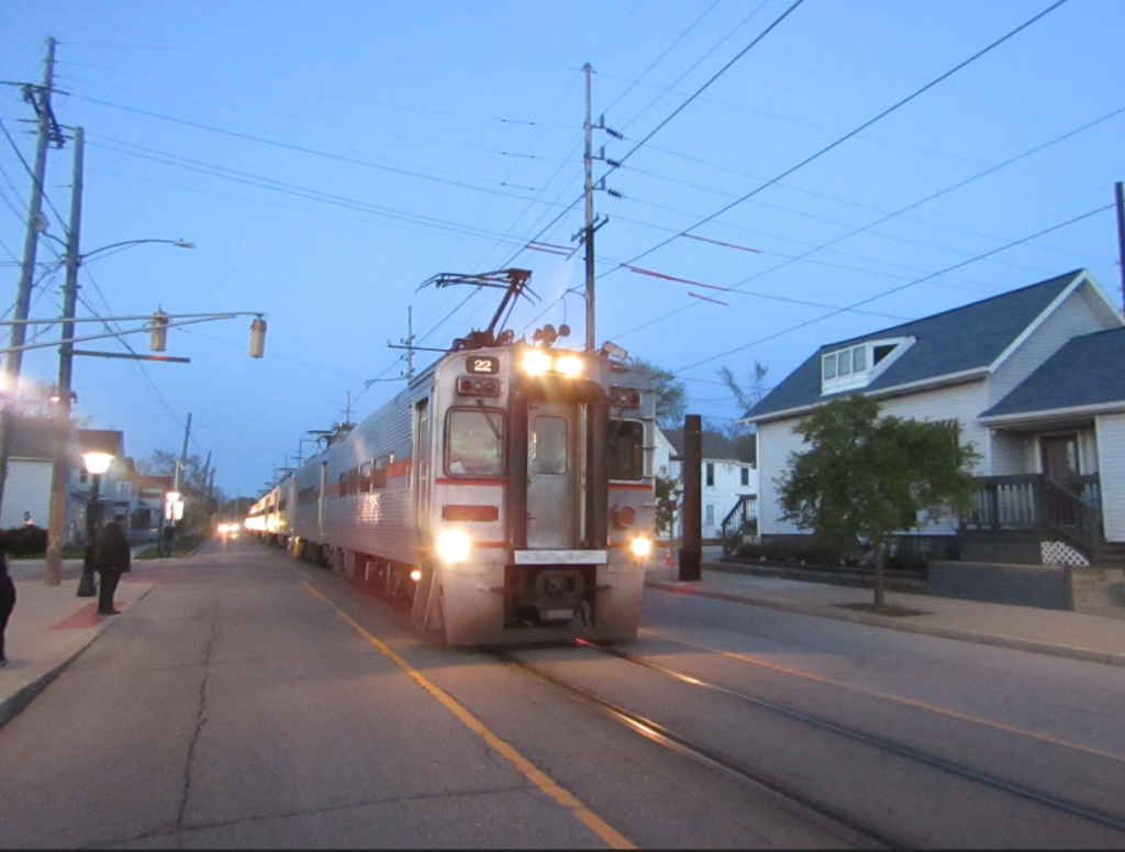 Goodbye street-running South Shore service in Michigan City, hello double-tracking