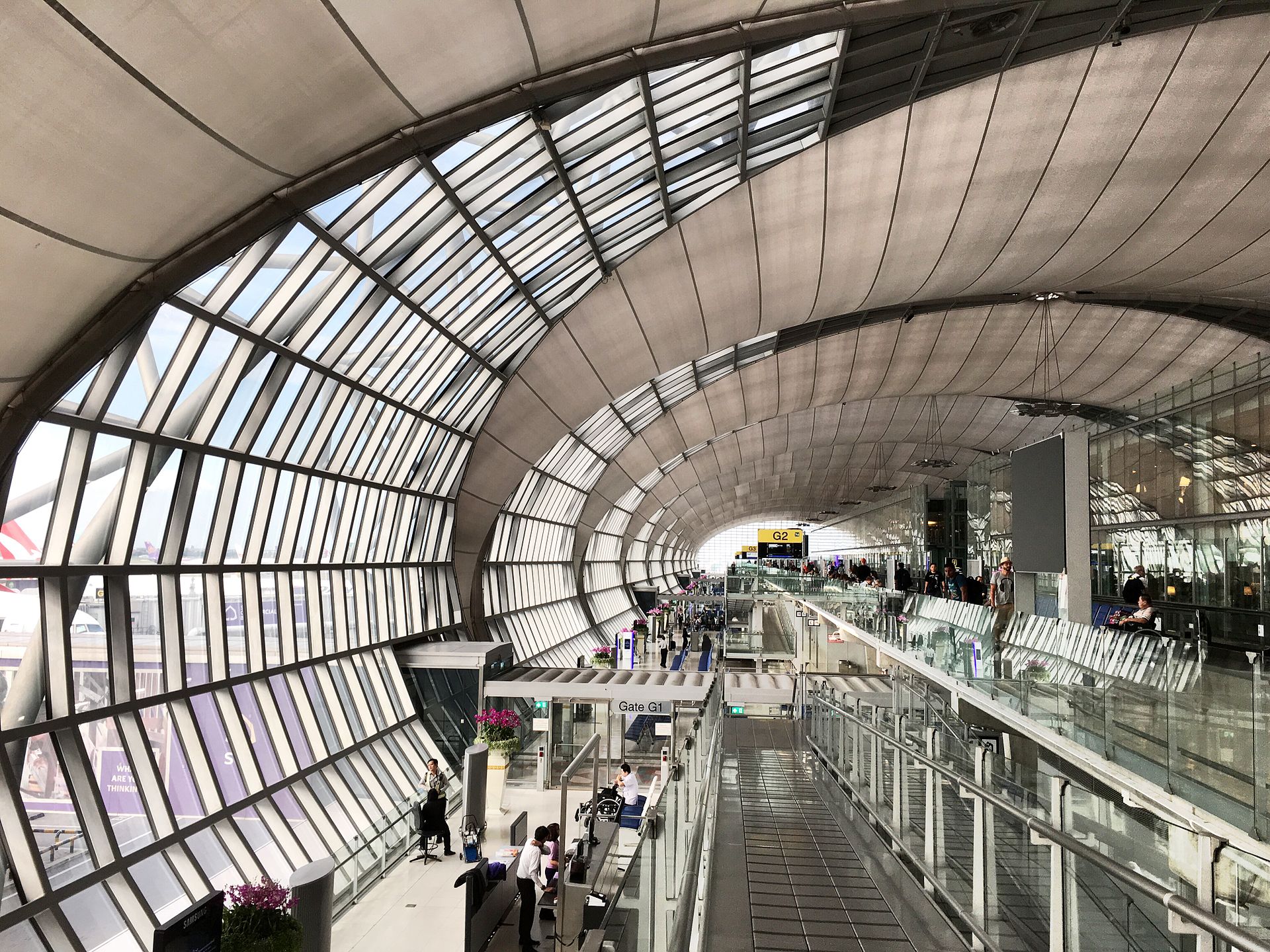 Suvarnabhumi Airport concourse in Bangkok. Photo: wikipedia