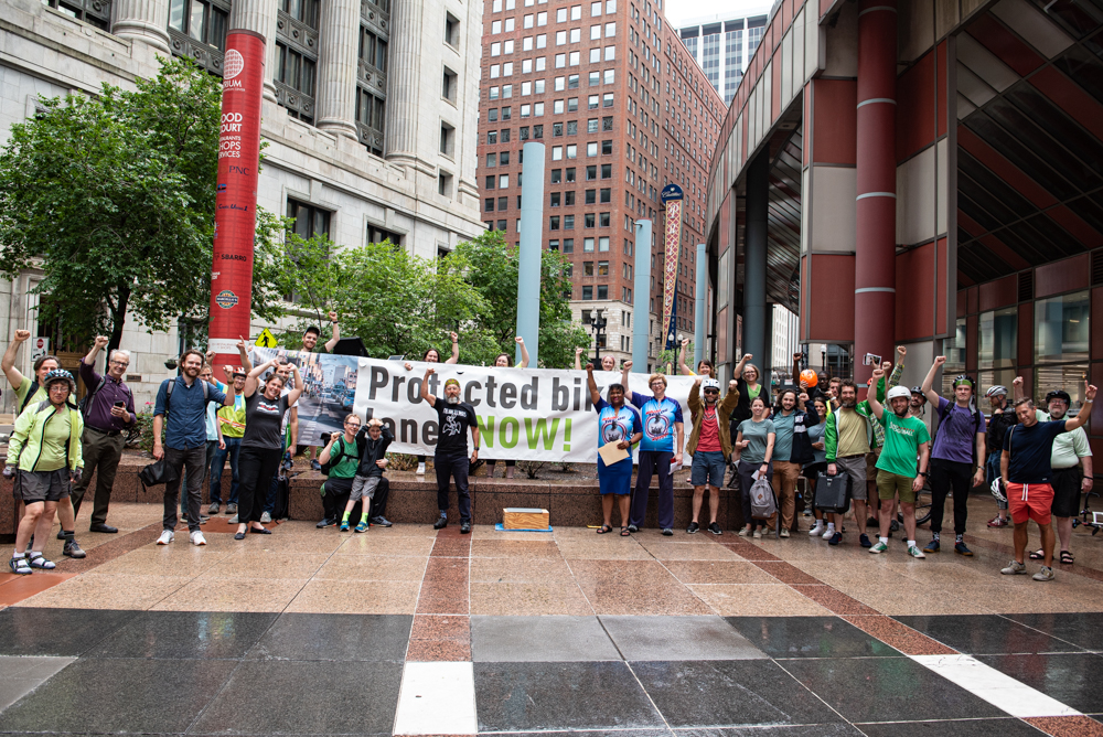 At bikeway rally, Kevin Clark’s cousin urged advocates to keep pressure up for safety upgrades