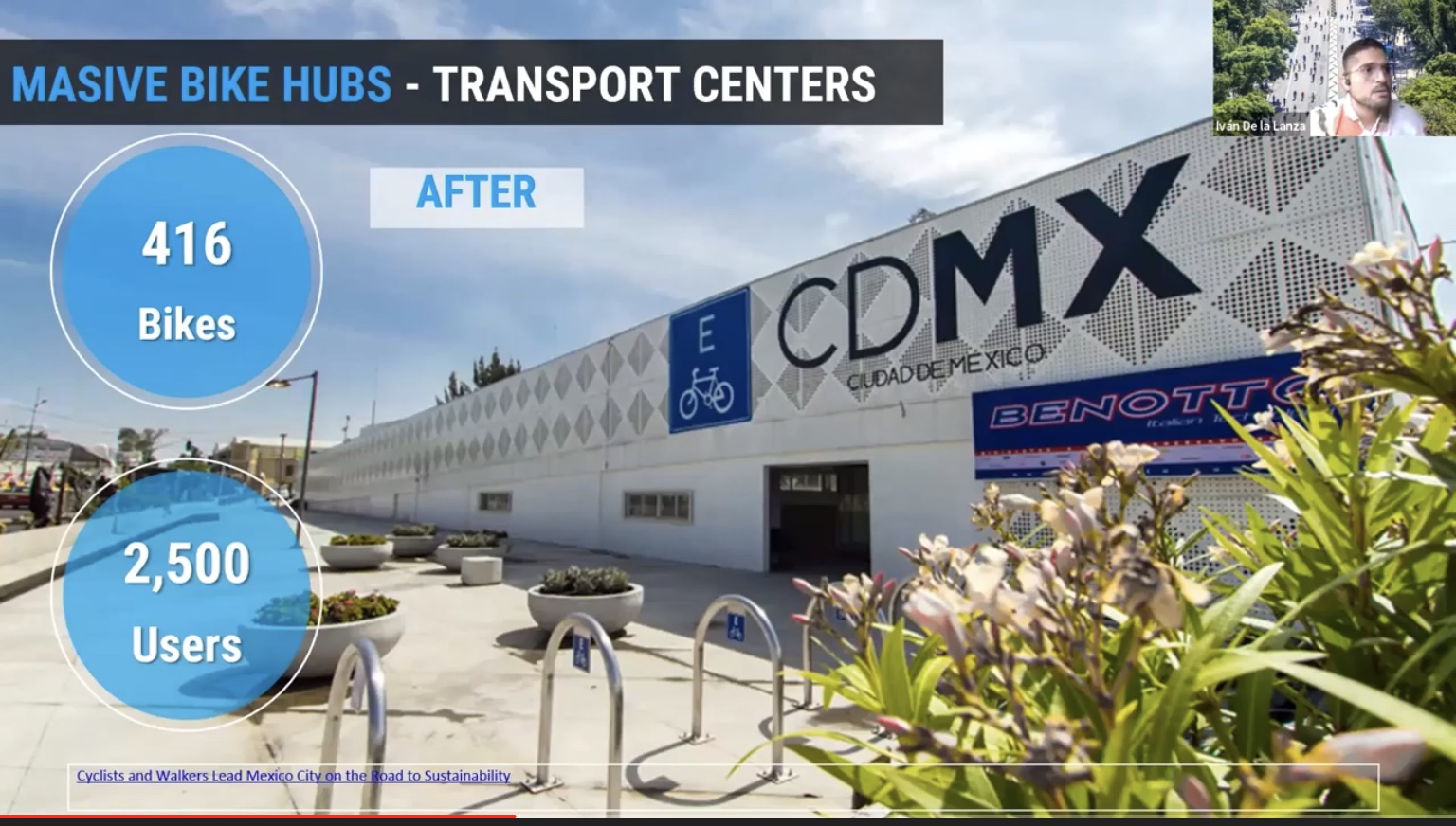 Completed Bike Hub in Mexico City.