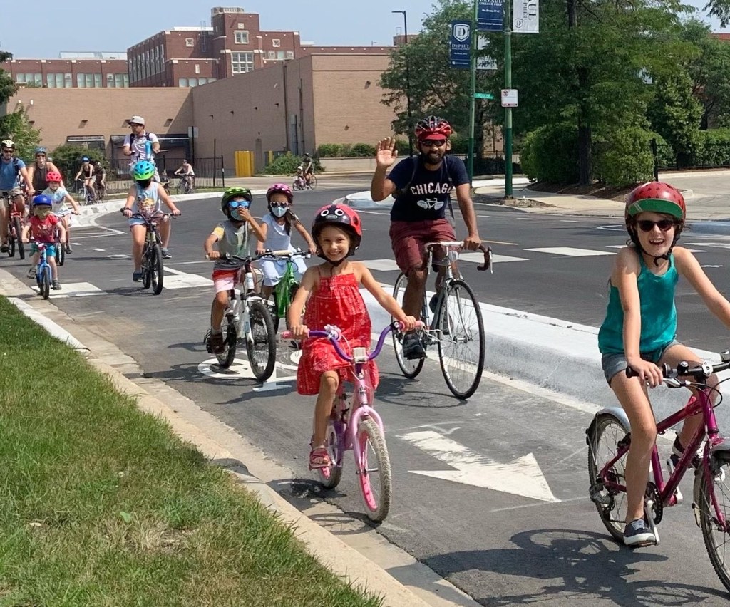Chicago Family Bike Fest and Kidical Mass celebrate youth cycling, new protected lanes