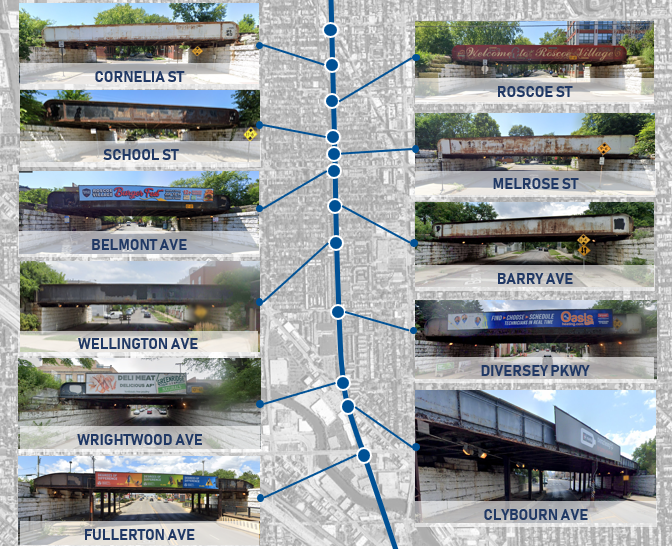 Photos of the 11 bridge. Image: Metra