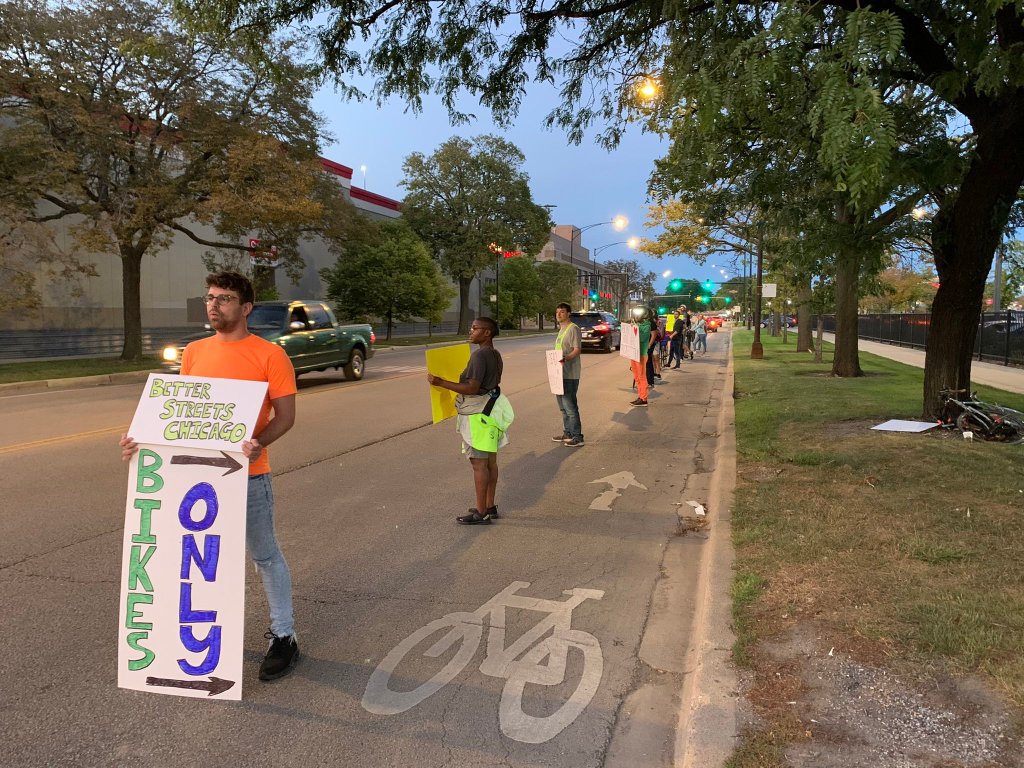 What it was like being part of Better Streets Chicago’s people-protected bike lane protest