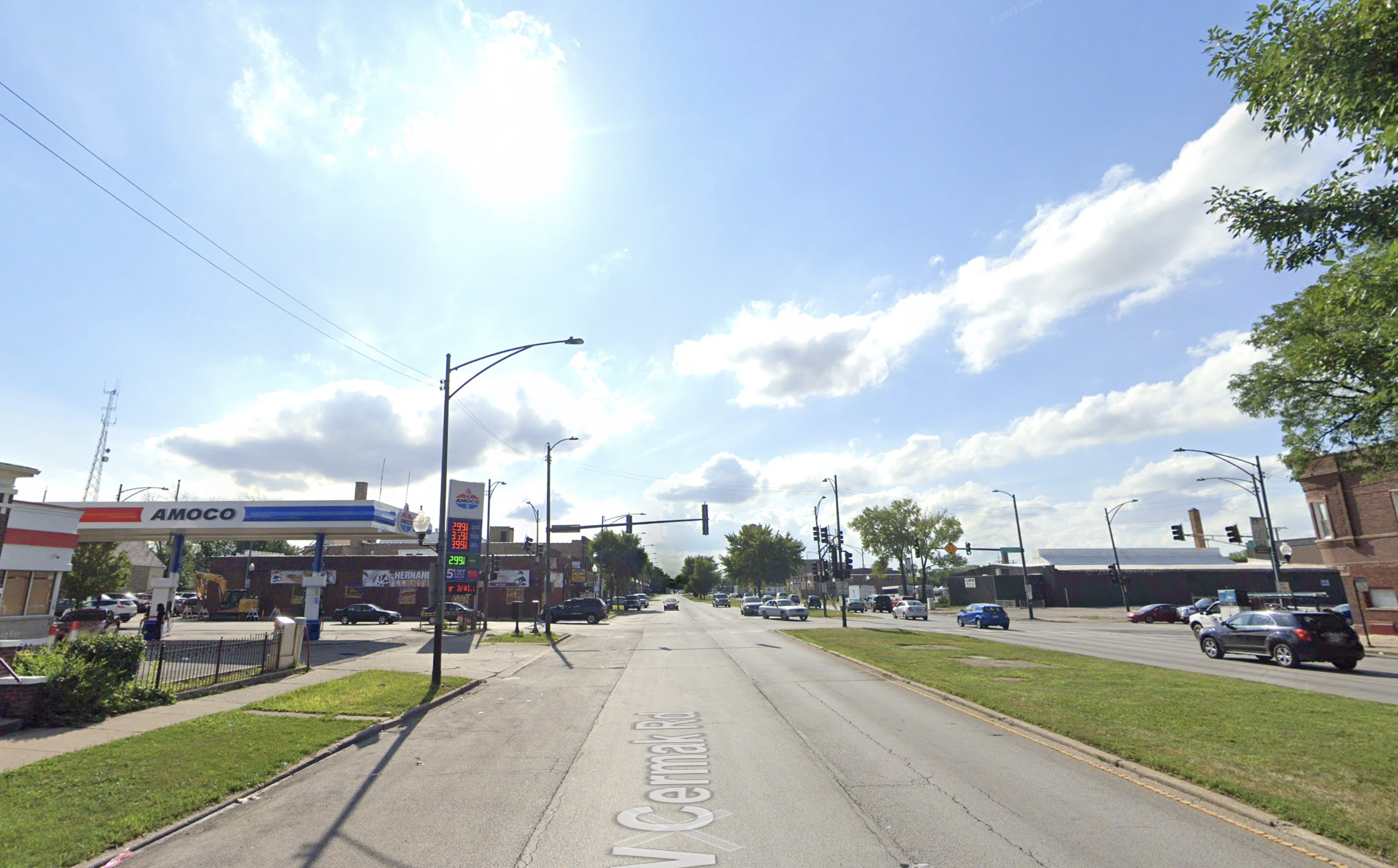 Looking west towards the crash site. Image: Google Maps
