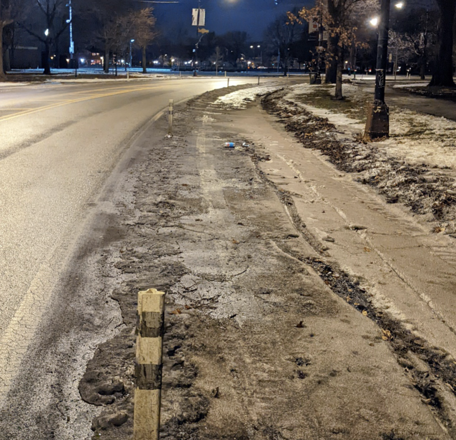 How have biking conditions been in Latine communities this winter?