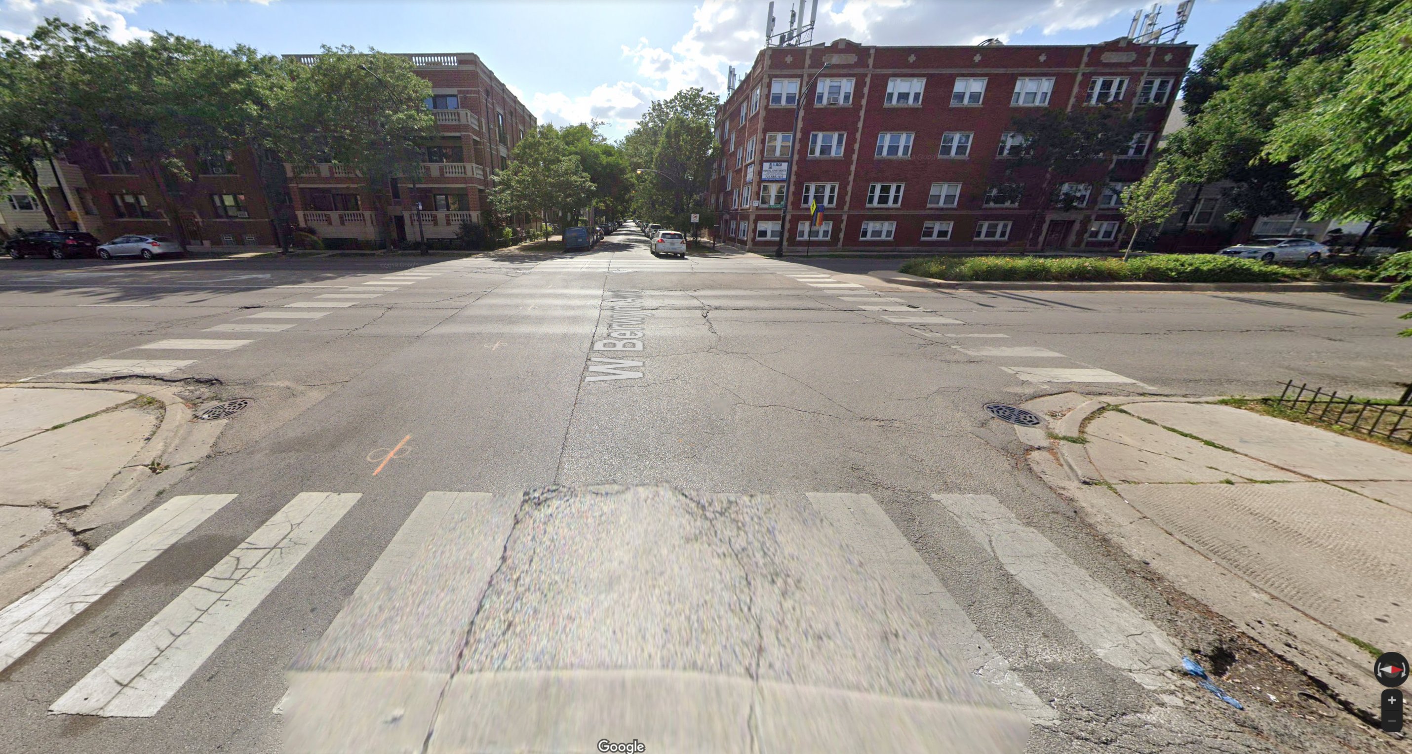 Berwyn/Ashland, looking west. Image: Google Maps