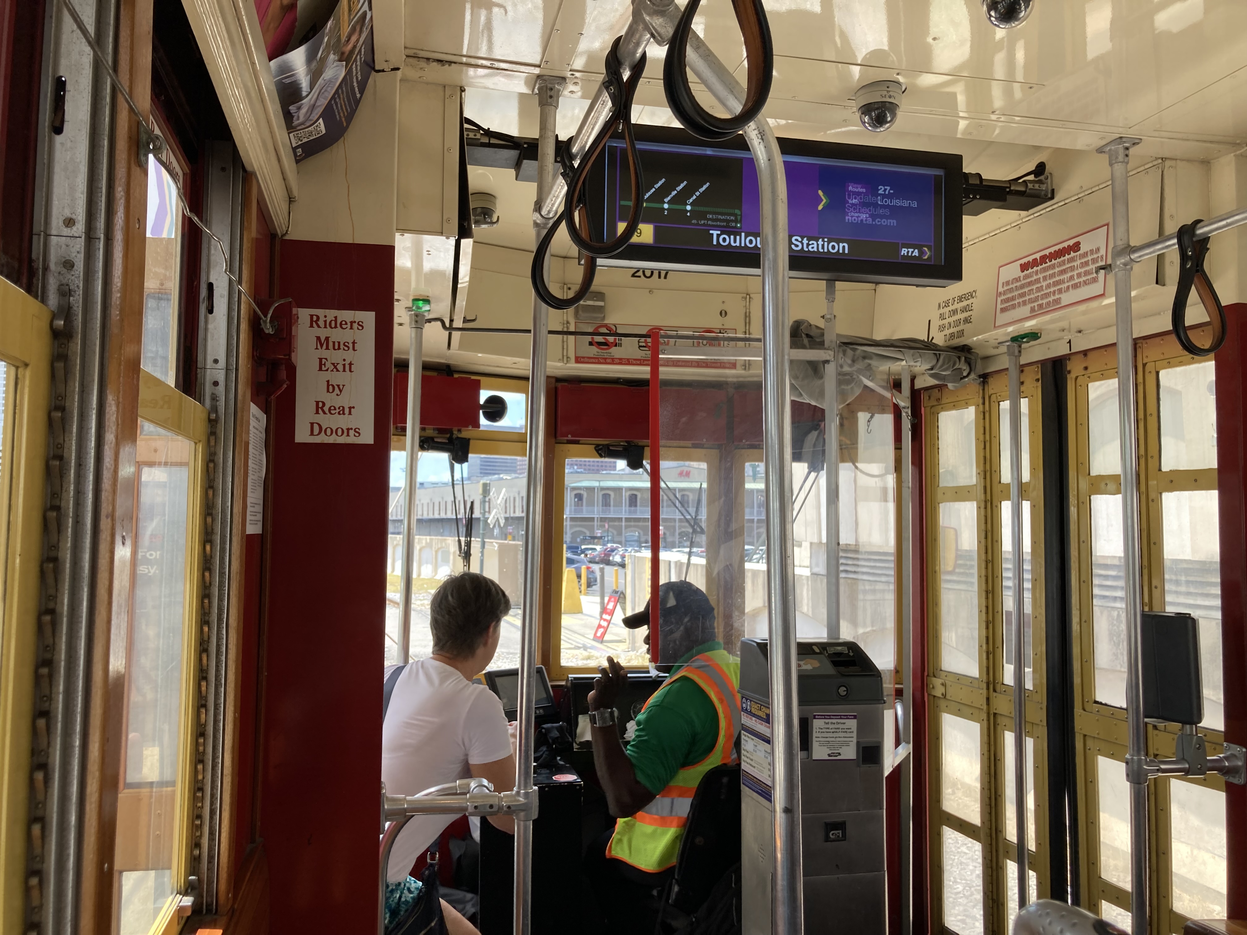 Riding a streetcar in New Orleans. Photo: John Greenfield