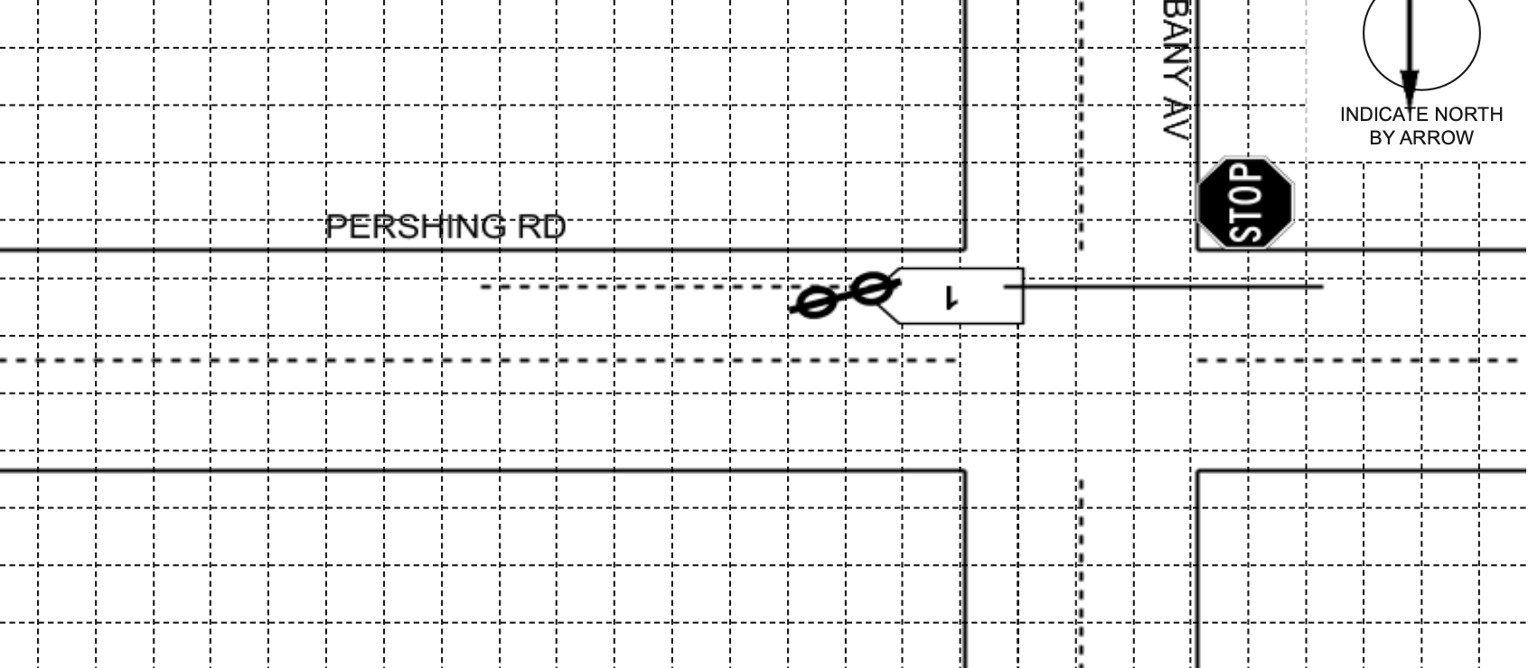 Diagram of the collision from the traffic crash report.