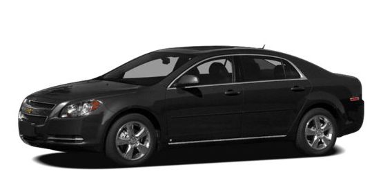 A 2010 Chevrolet Malibu sedan.