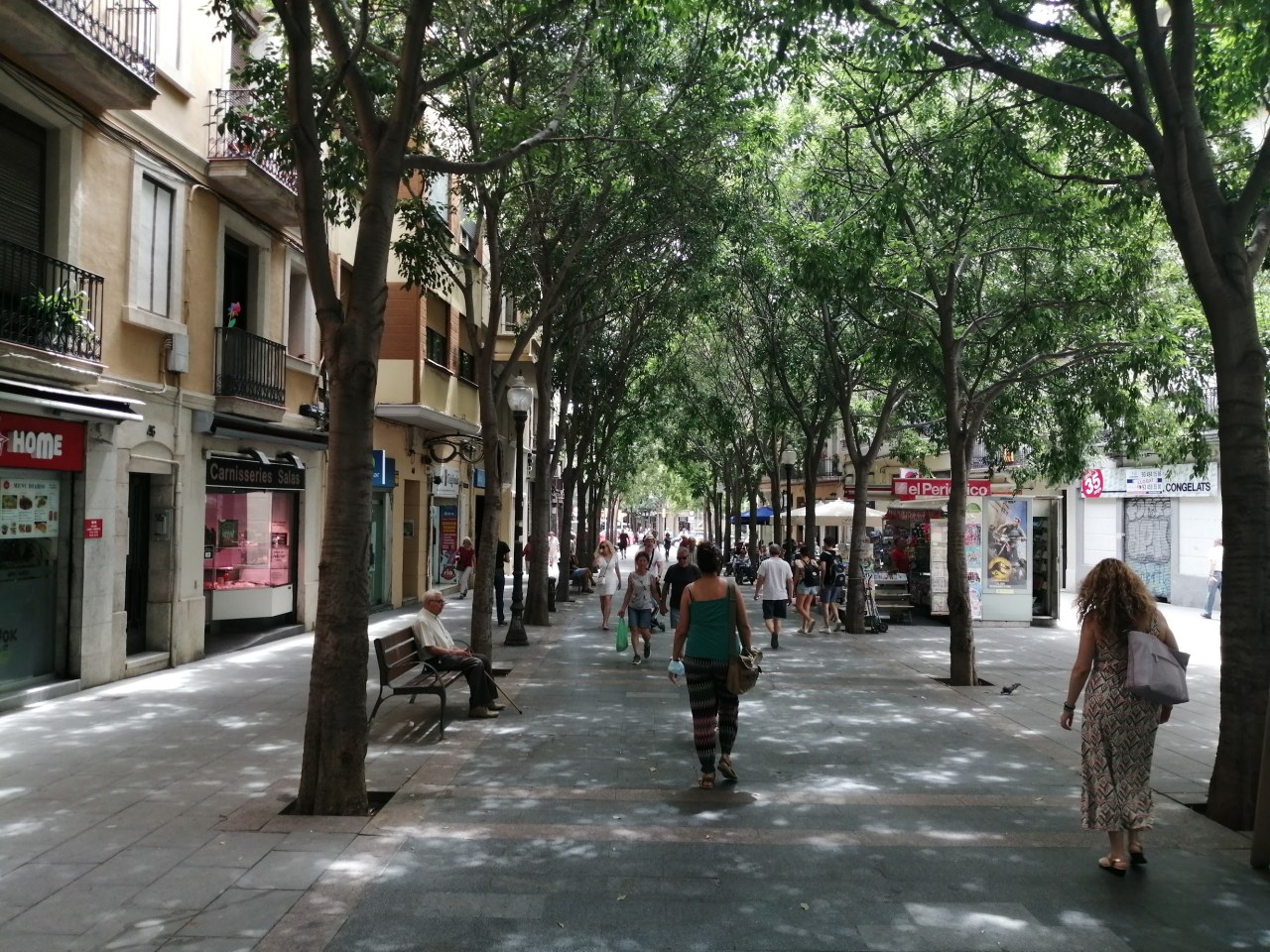 Photo of a new pedestrian street where only certain people's cars are allowed