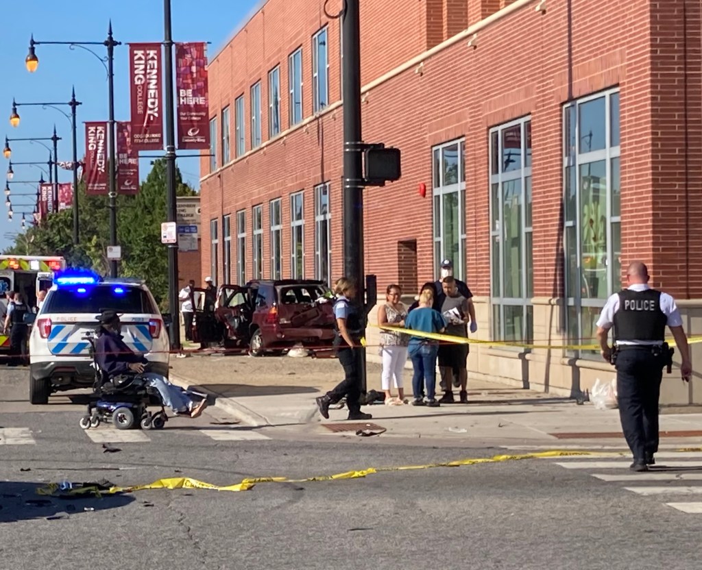 For the 2nd time this month a driver ran red, causing severe injury to people at bus stop