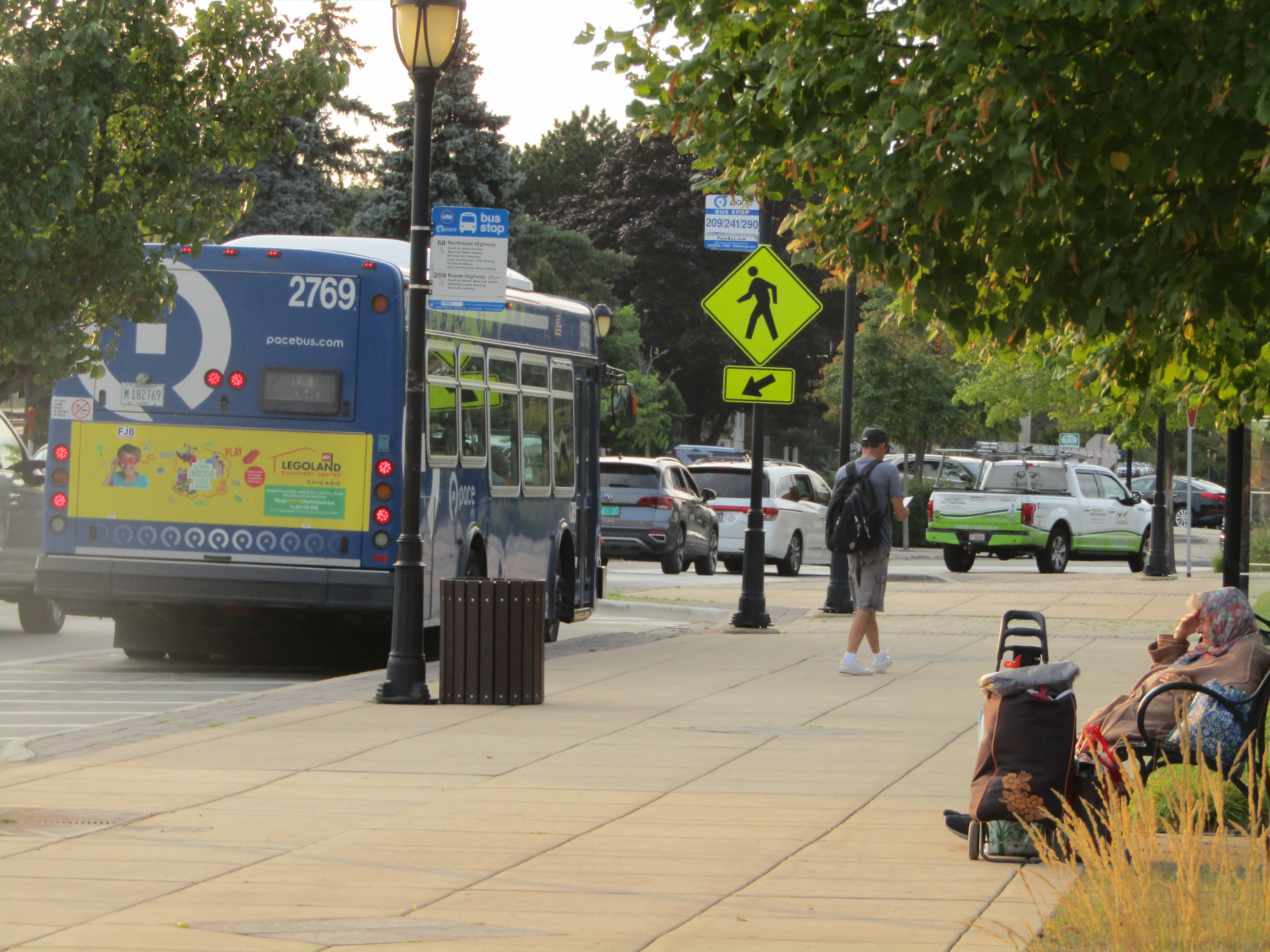 A Pace Route 209 bus at the Uptown Park Ridge Metra station. Photo: Igor Studenkov