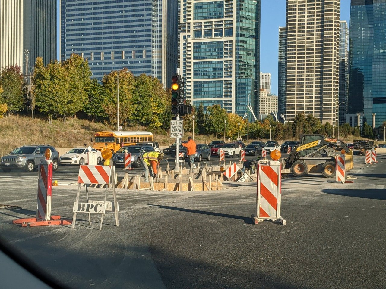 Monroe/Balbo as it appeared on Tuesday at 8:45 a.m. Photo: Kristen Larson