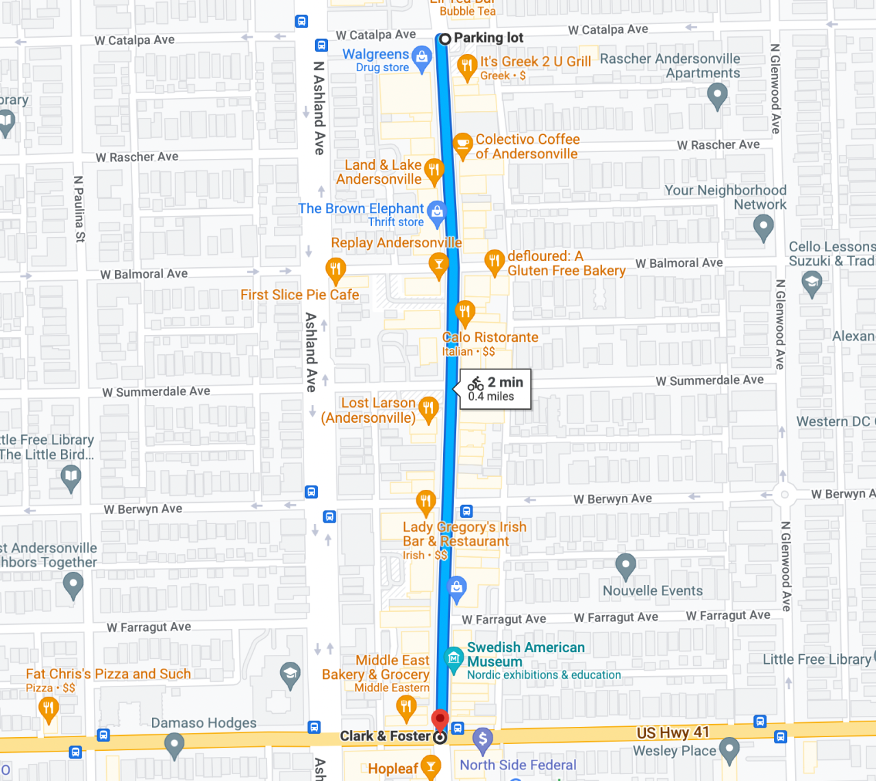 The stretch of Clark SlowStreets proposes pedestrianizing. Image: Google Maps