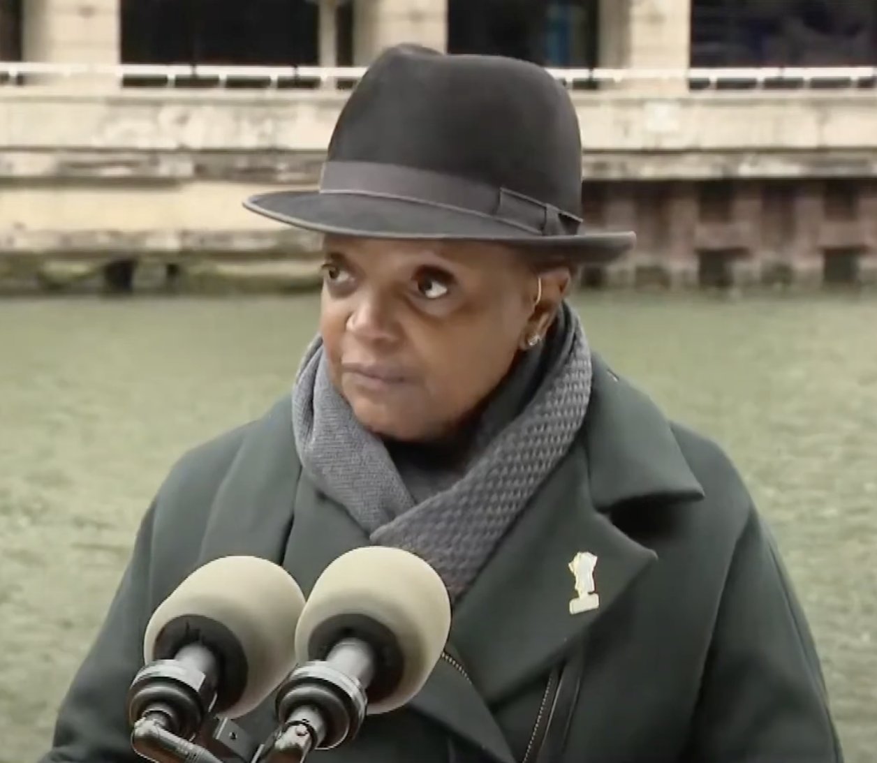 Lightfoot at today's presser.