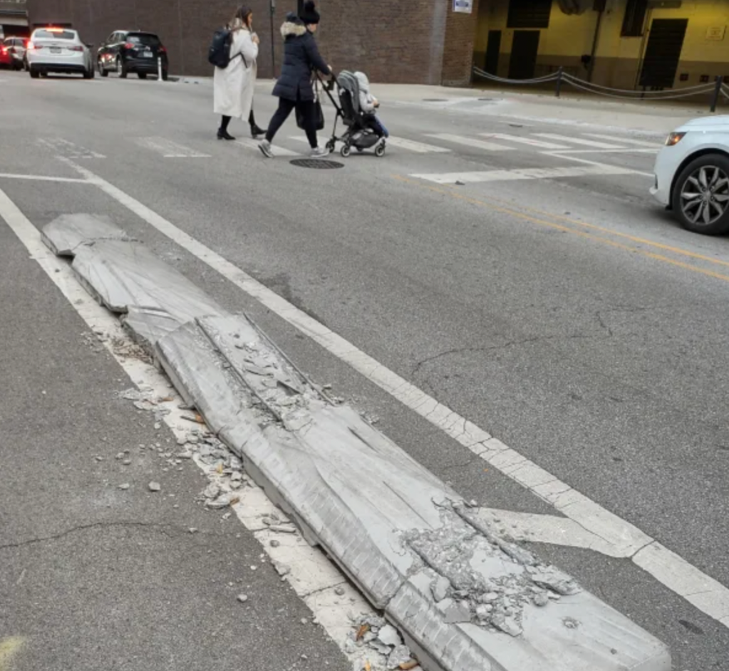 CDOT promises to get cracking on the crumbling concrete bike lane curb problem