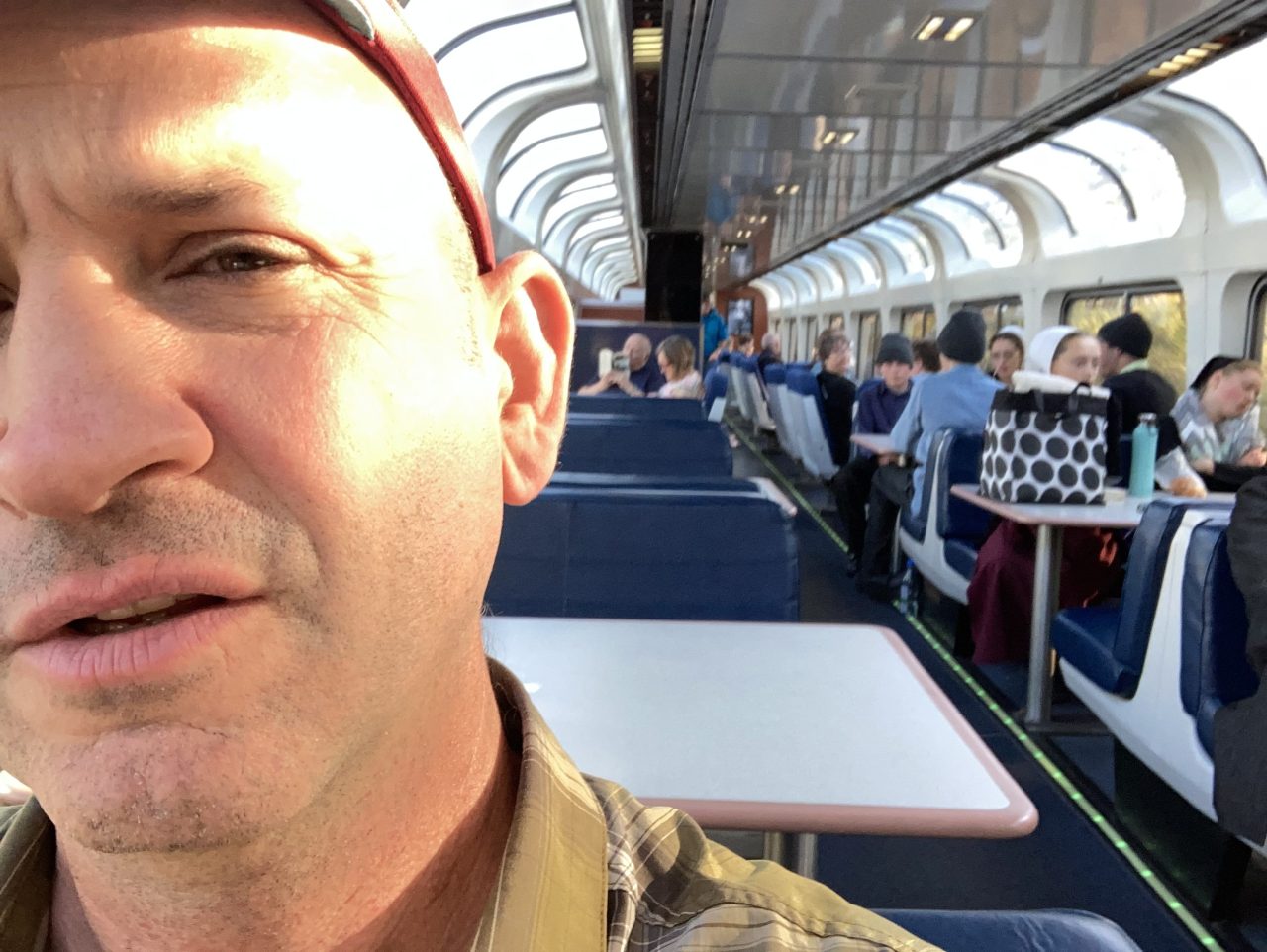 The observation car. There were lots of Amish people on board, many of whom were very outgoing and interested in chatting with "English" (non-Amish) folks like myself. Photo: John Greenfield