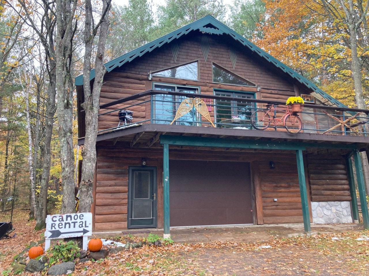 Due to the near-freezing weather, I would up sleeping on a cot in Dave and Liz's garage. They don't actually rent canoes. Photo: John Greenfield