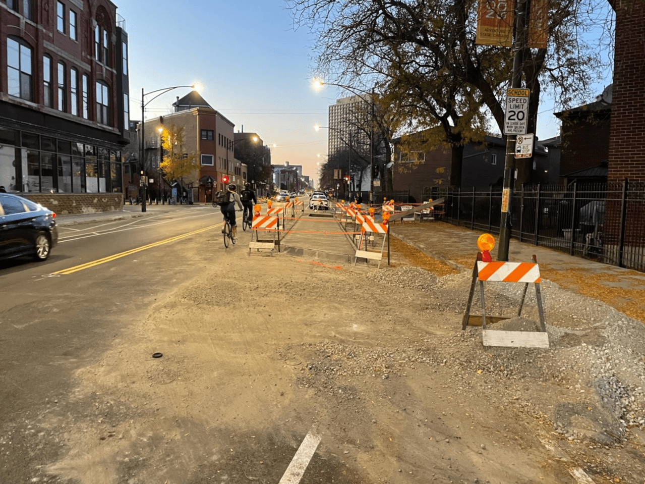 The "pile of rocks" at Milwaukee/Noble Steven was referring to. Photo: Steven Vance