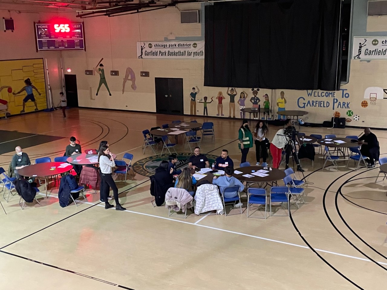 The breakout tables. Photo: Cameron Bolton