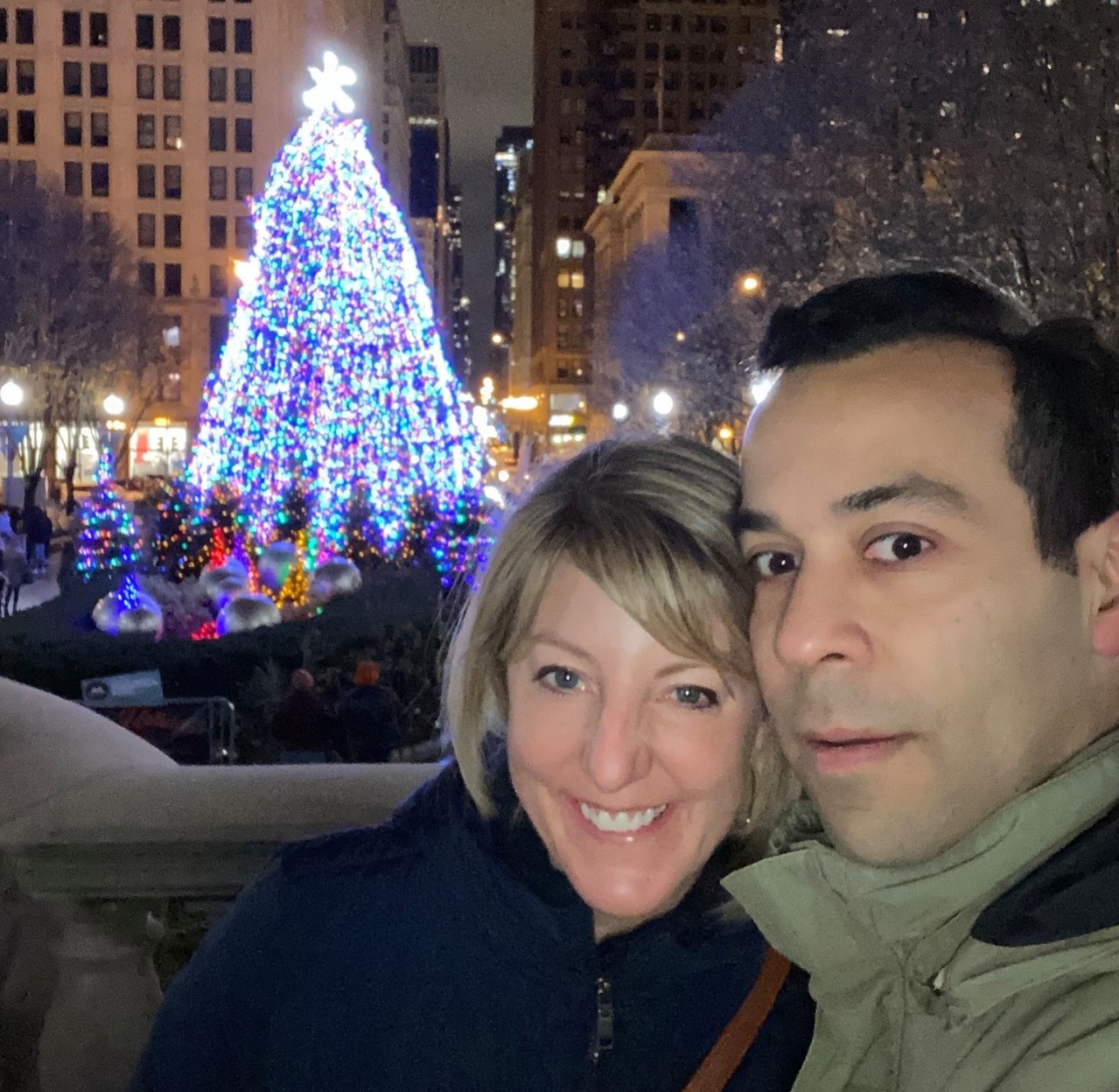 Gerardo Marciales and his fiancee Jaime Bolognone in December 2020. Photo: Facebook