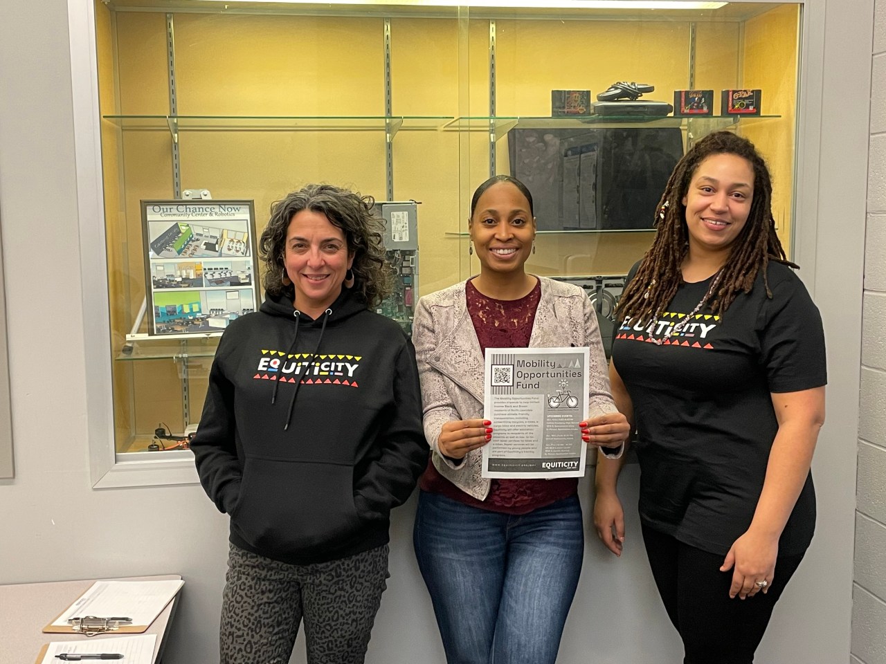 Cecily Langford (director of operation), Remel Terry (director of programming), and Destiny Pope (Project manager MOF)