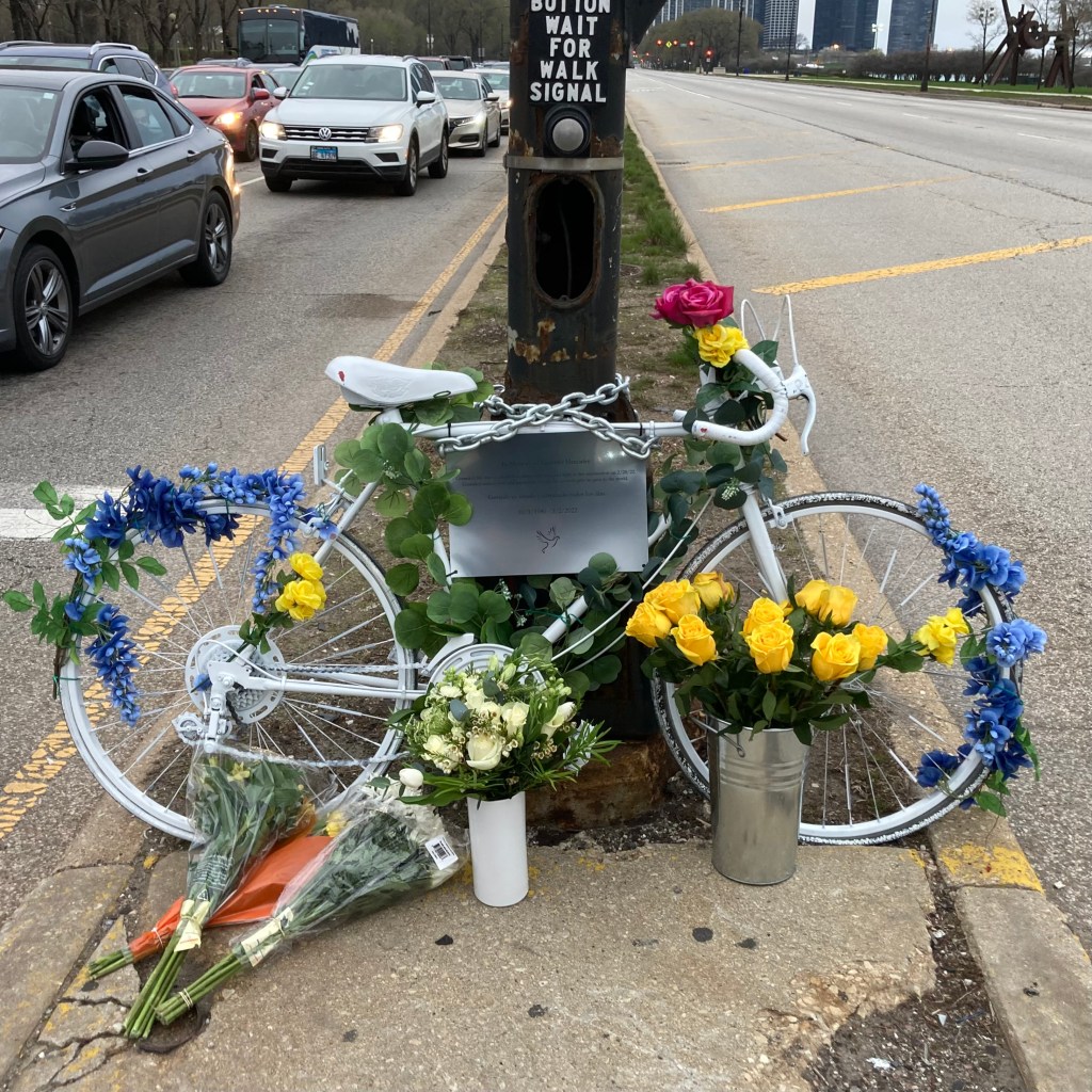 A reckless driver killed Divvy rider Gerardo Marciales. Another one destroyed his ghost bike.