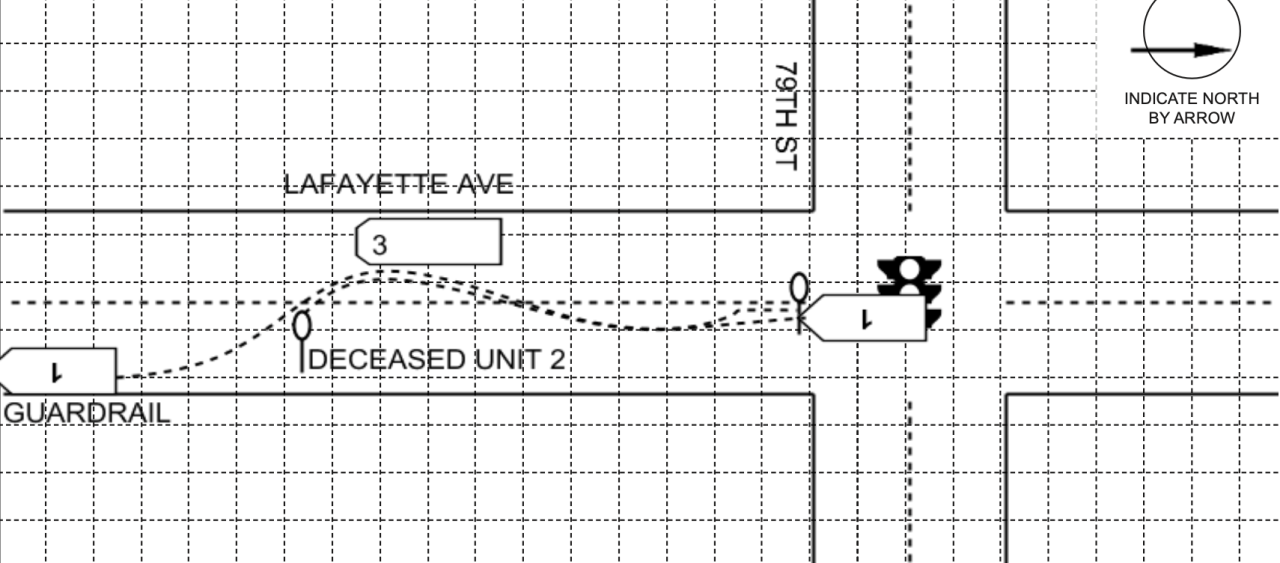Diagram of the collision from the crash report.