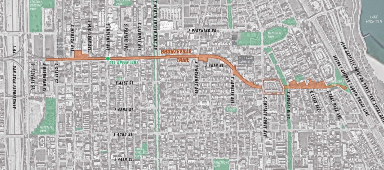 The proposed trail route.