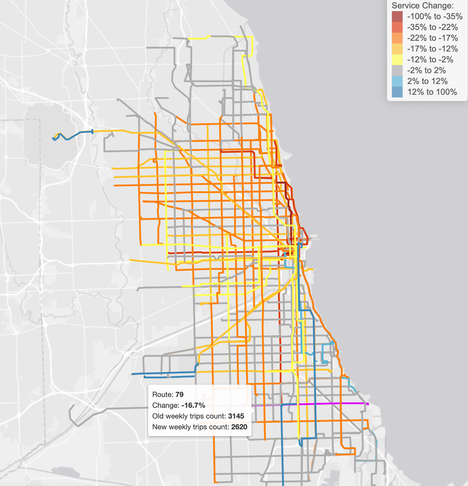Commuters Take Action maps just how deep cuts in scheduled CTA service ...