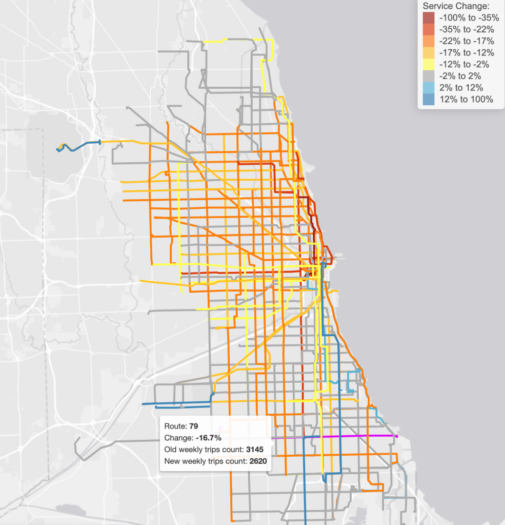 Commuters Take Action maps just how deep cuts in scheduled CTA service have been