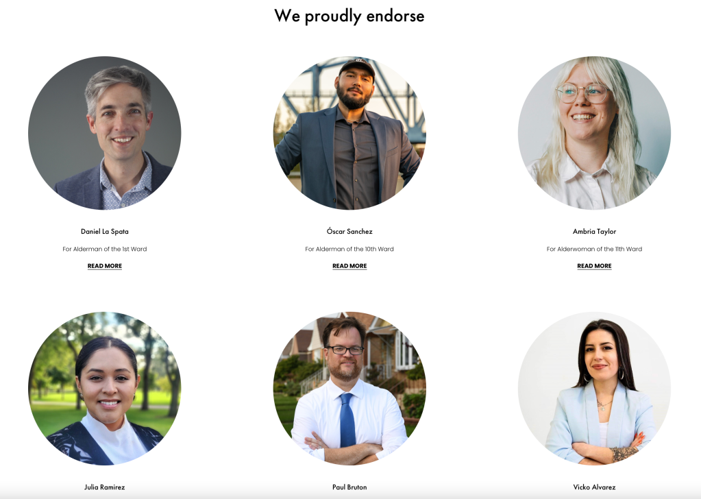 New Better Streets Chicago Action Fund website endorses mayor and alder hopefuls