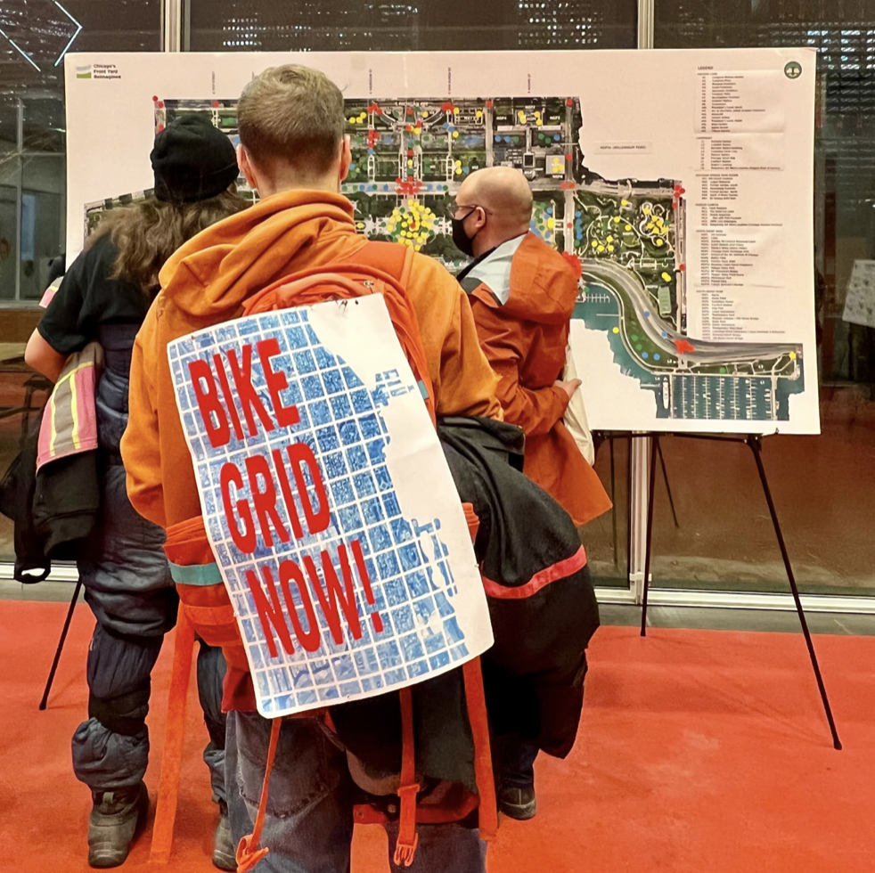 Residents push for bike/ped upgrades, car-free Columbus Dr. at Grant Park open house