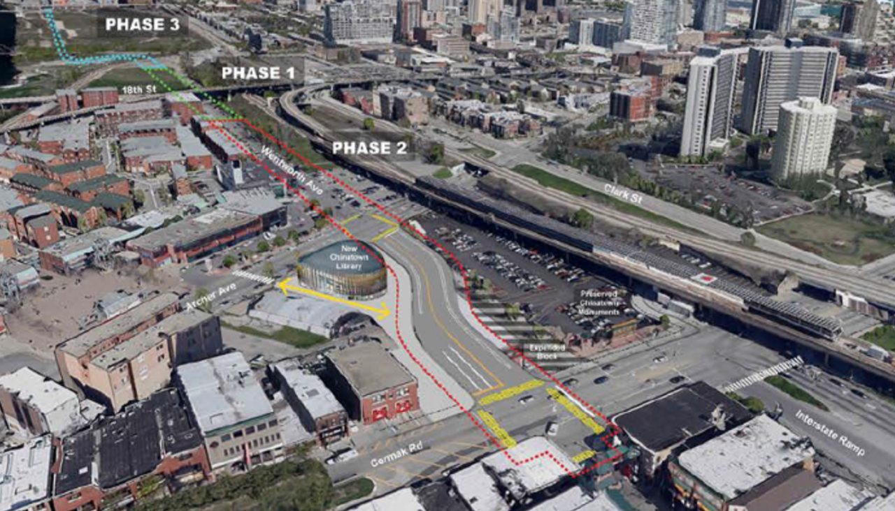 The Wells-Wentworth Connector project area.