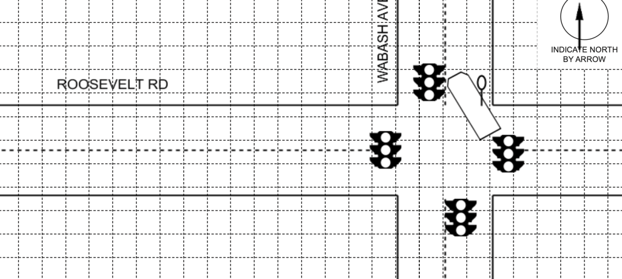Diagram of the collision from the crash report.