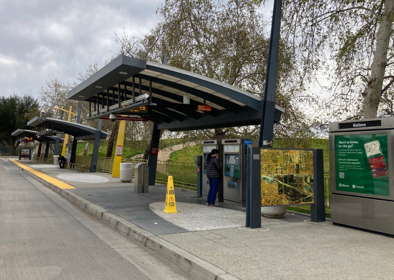 Buying a BRT ticket at Balboa station.