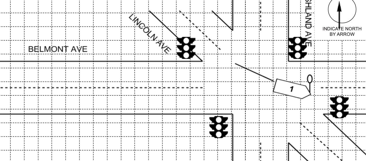 Diagram of the collision from the crash report.