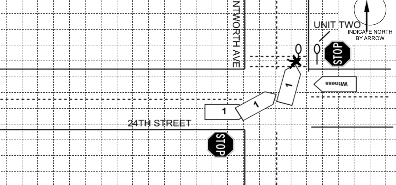 Diagram of the collision from the crash report.