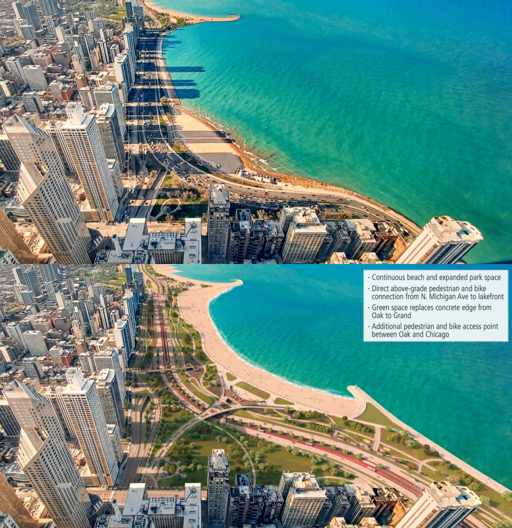 Renderings of Redefine the Drive an ambitious vision for improving public space