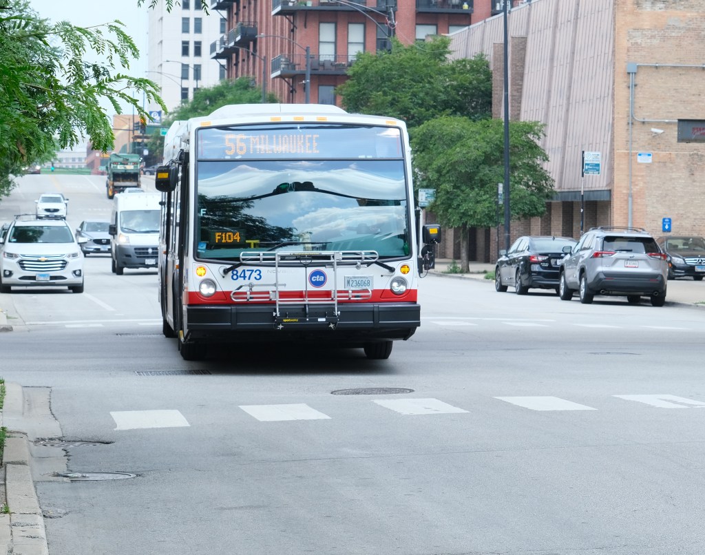 CTA is moving “digital destination signs,” LED route info on front of bus above windshield, to left side of screen