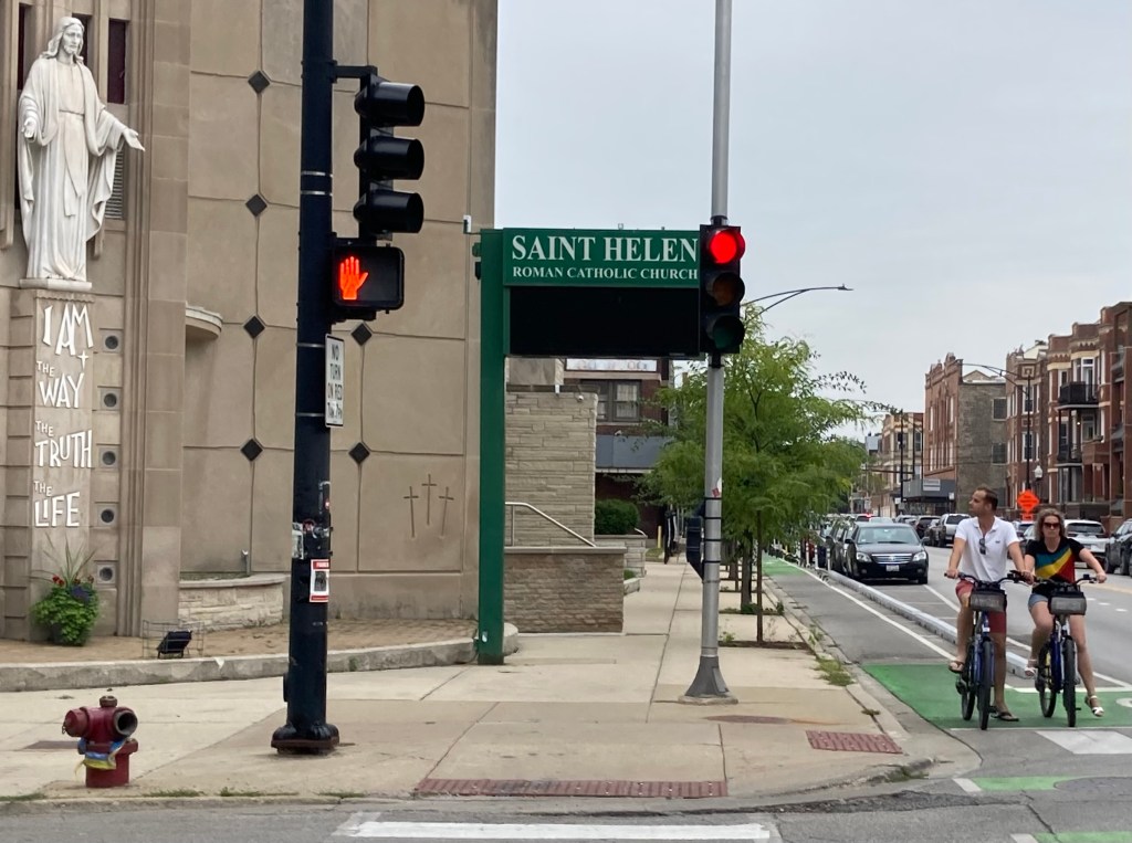 Take a virtual ride on the new Augusta Boulevard protected bike lanes