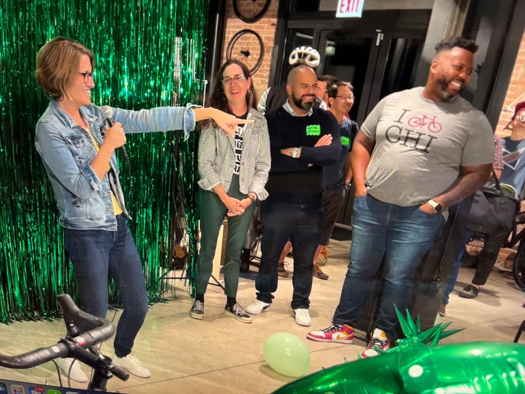 Bicycle-friendly politicians showed up in force for Bike Lane Uprising’s packed 6th anniversary fundraiser