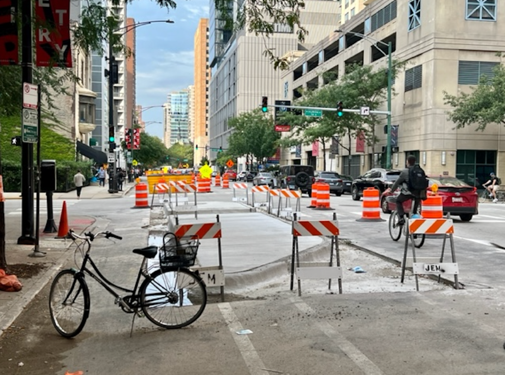 Protected bike lanes are coming to Dearborn, Clark, and – maybe someday – Wells on Near North Side
