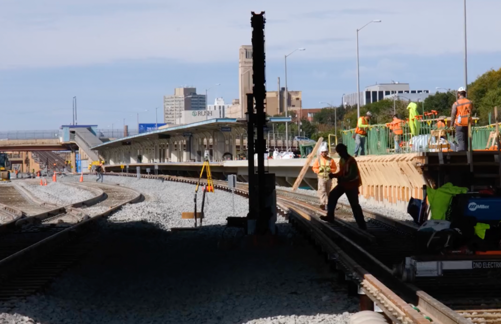 CTA celebrates reopening of Forest Park Branch tracks, but service interruptions are still planned for remaining work