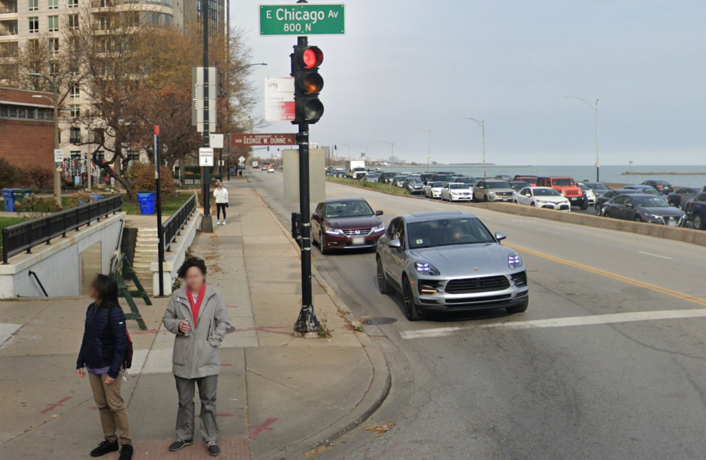 Pedestrian fatally struck at Chicago/DLSD, which has stoplights, but no east-west crosswalks