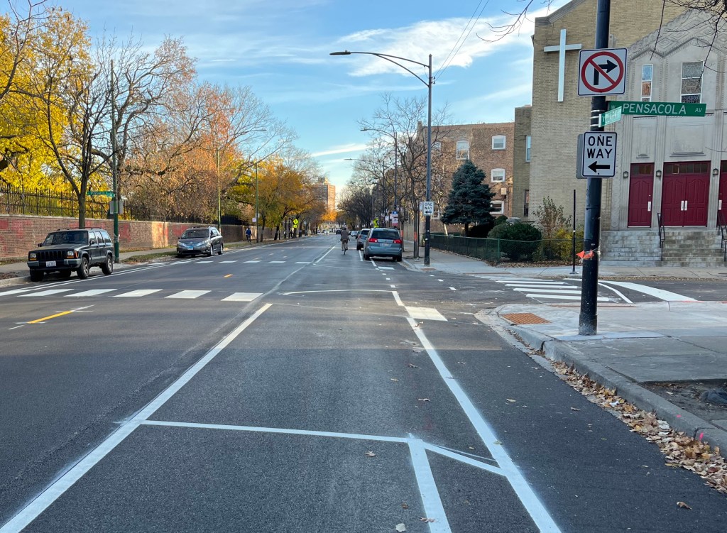 Patience is a virtue: Parking situation on Clark PBLs between Montrose and Berteau is a hassle right now, but will soon improve