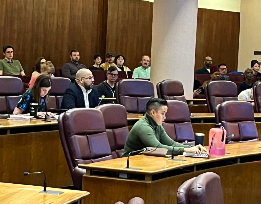 Transit advocates turned out in force for Dorval Carter’s first quarterly meeting with alderpersons