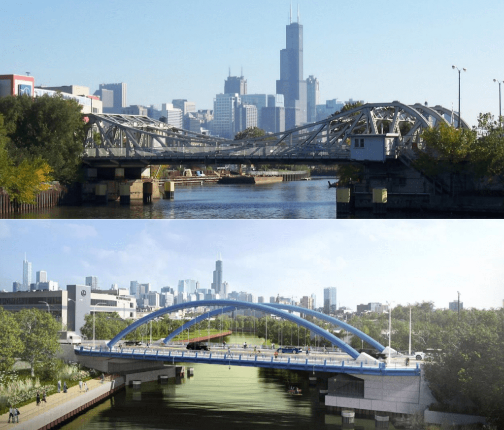 Take it to the bridge! Meeting attendees want CDOT’s Division Street plan to extend bikeway separation to the new spans