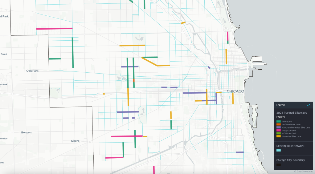 CDOT is installing a lot more bikeways in 2024. Here’s an interactive map of the locations.