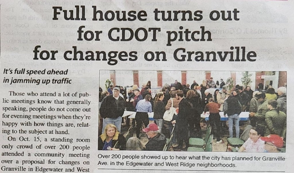 Inside Publications NIMBY newspapers strike back, with another screed against the Granville Avenue Traffic Safety project